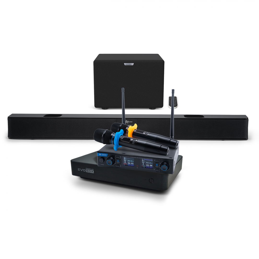 Hi-End караоке-система EVOBOX Premium + EvoSoundBar (саундбар с караоке) в Лангепасе