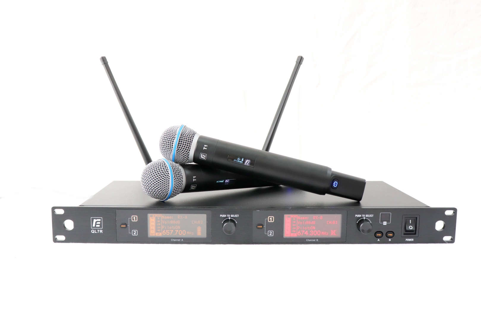 RFIntell QL7R/T1-A 651,800-683,400 МГц 2-канальная радиосистема с 2-мя ручными микрофонами в Лангепасе