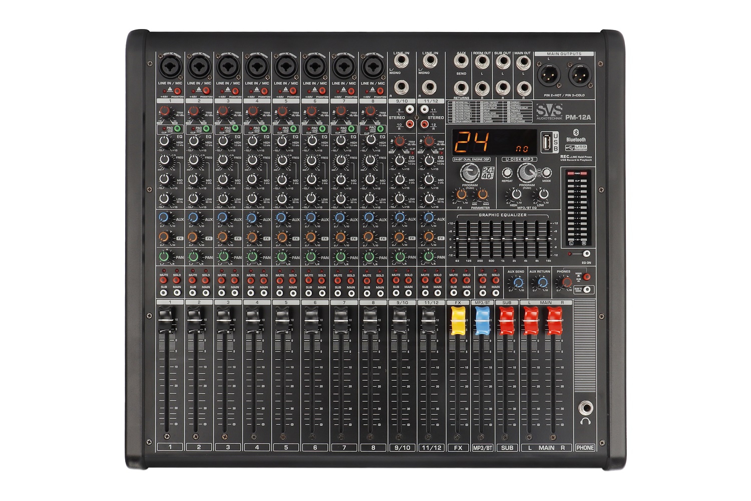 SVS Audiotechnik mixers PM-12A Активный аналоговый микшерный пульт, 12-канальный в Лангепасе